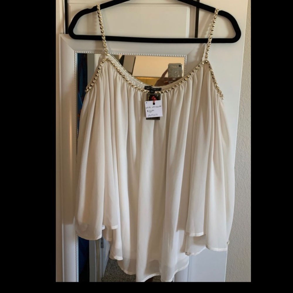 3XL white off shoulder